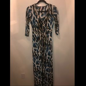Maxi animal print dress